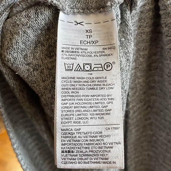 🔥 GAP | Oversized Heather Gray Soft Knit Lounge Hoodie Extra Small - Picture 2 of 5